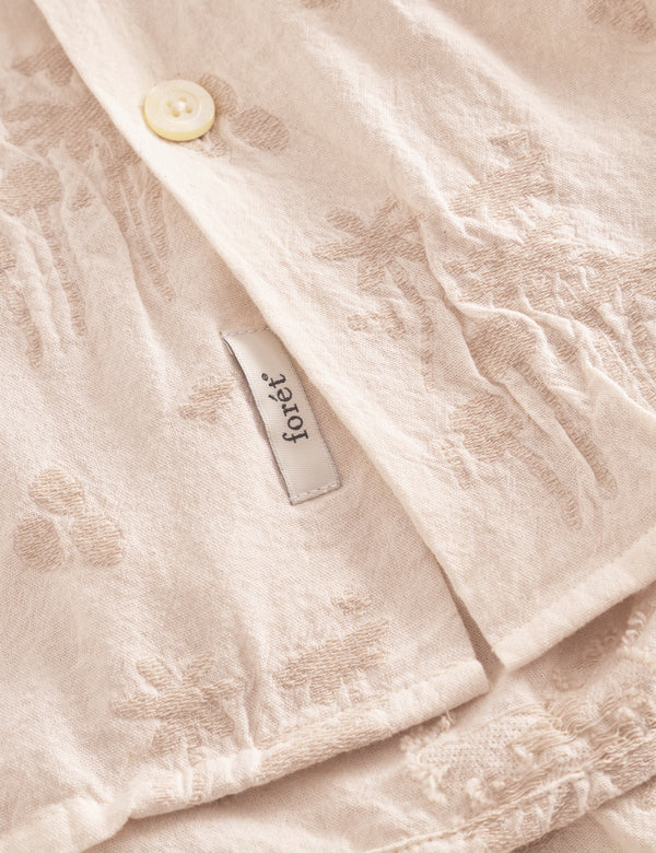 PEER FLOWER JACQUARD SS SHIRT - CLOUD