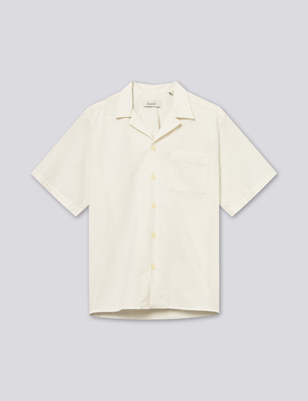 HUSH SEERSUCKER SS SHIRT - CLOUD