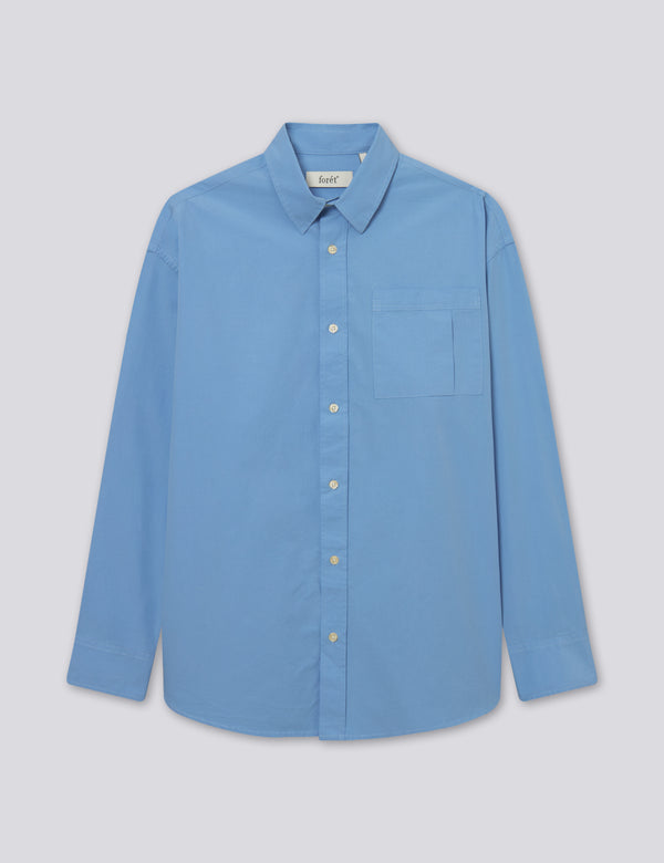ROSE POPLIN SHIRT - LIGHT BLUE