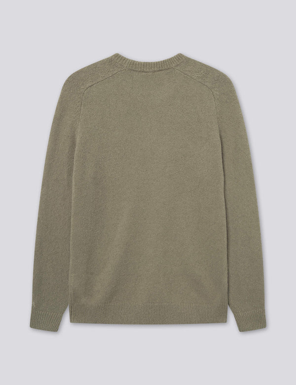 BLOOM BOUCLE KNIT - DUSTY OLIVE
