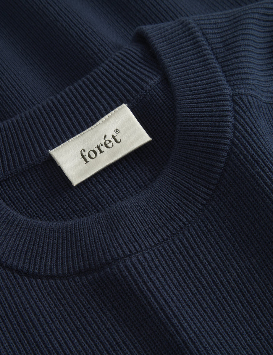 DELTA RIB KNIT - NAVY – foret