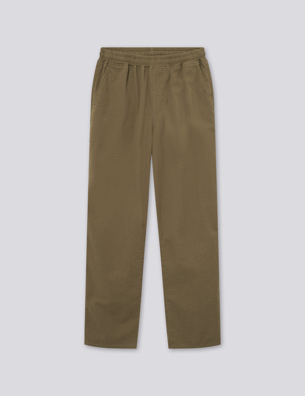 CALM SEERSUCKER PANTS - ARMY