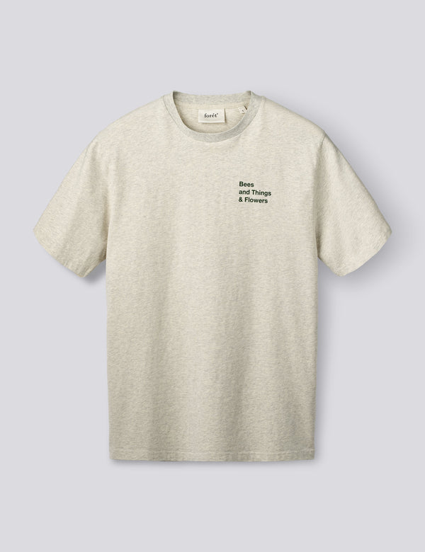FARM T-SHIRT - SNOW MÉLANGE/GREEN