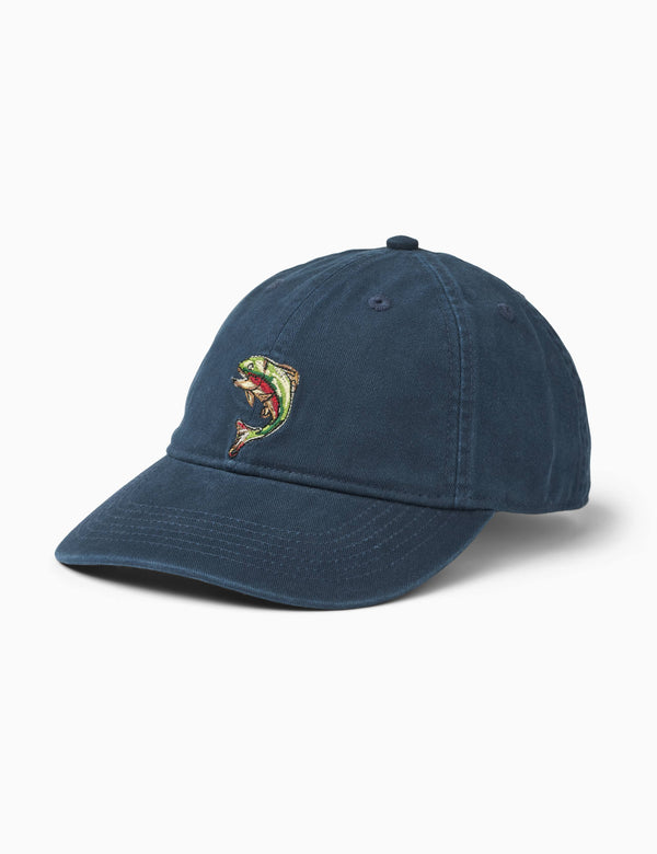 FISH WASHED CAP - NAVY