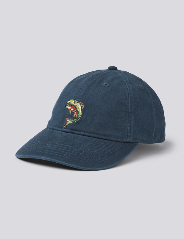 FISH WASHED CAP - NAVY