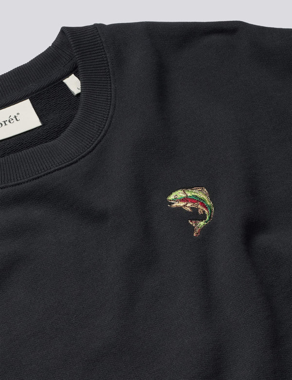 FISH SWEATSHIRT - BLACK