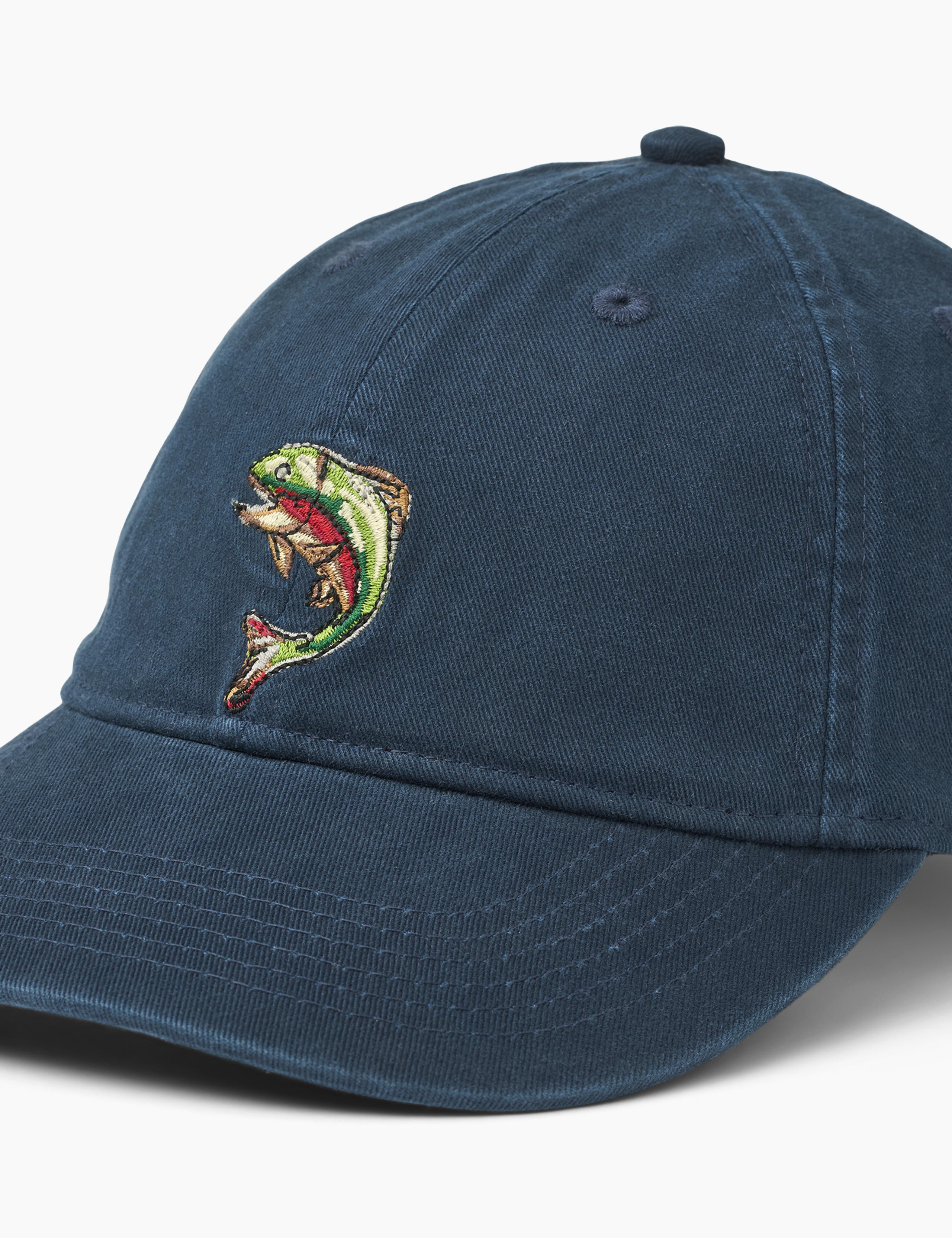 FISH WASHED CAP - NAVY