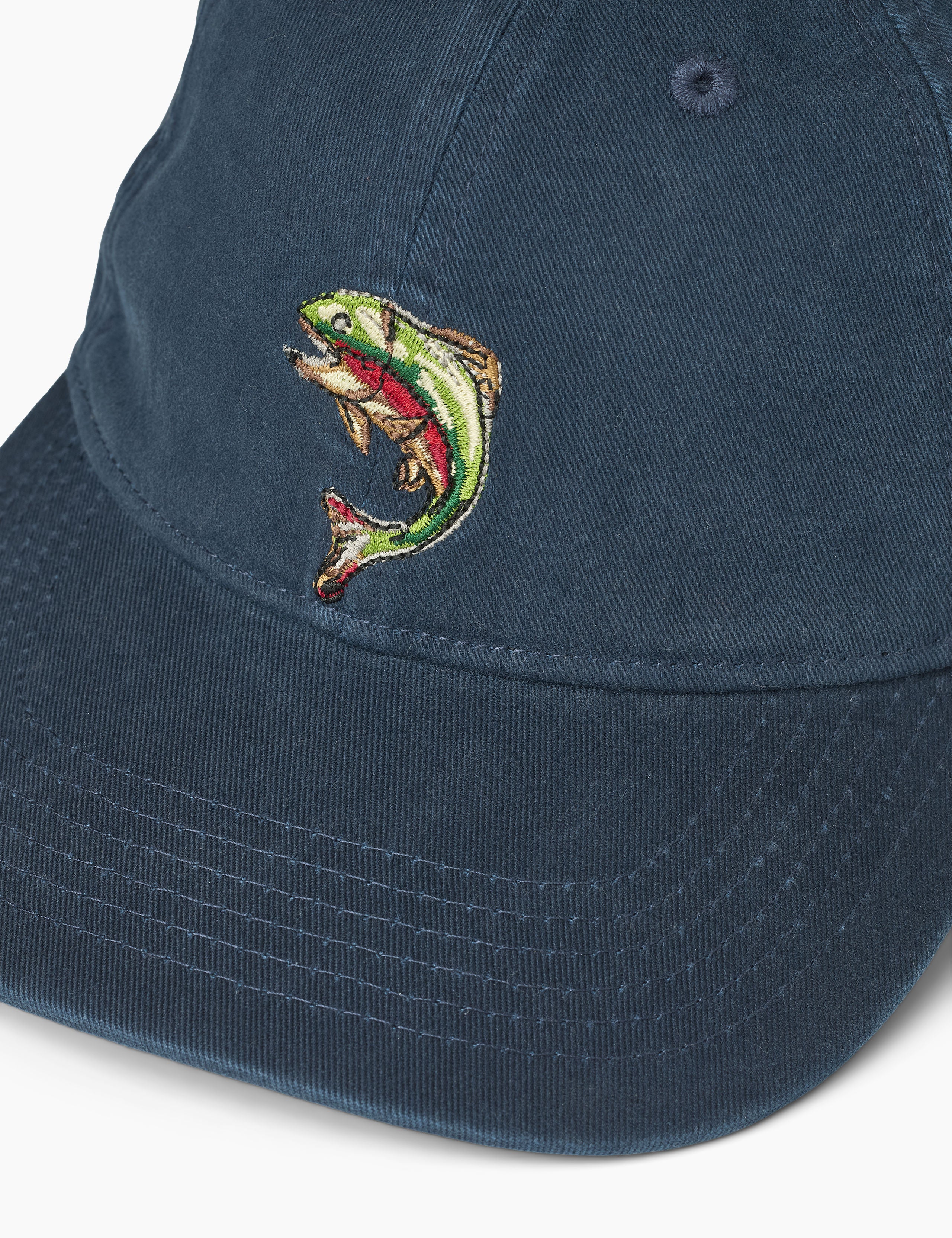 FISH WASHED CAP - NAVY