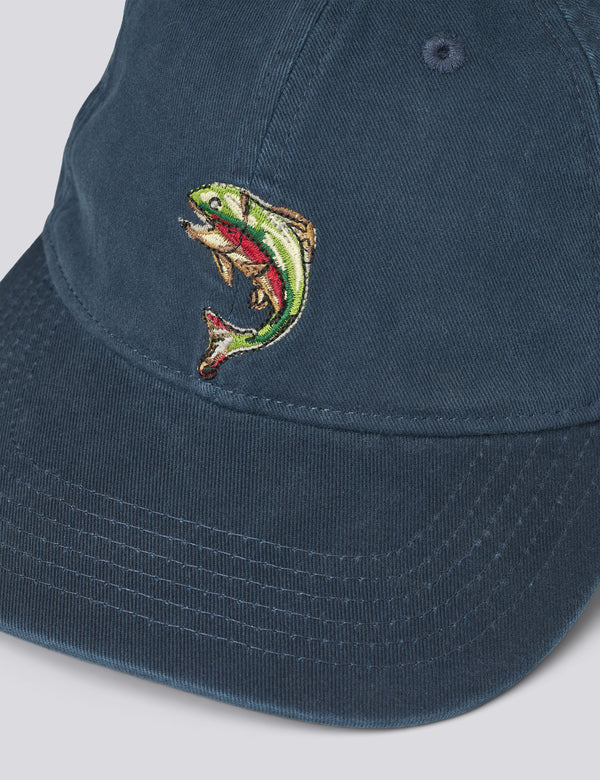 FISH WASHED CAP - NAVY
