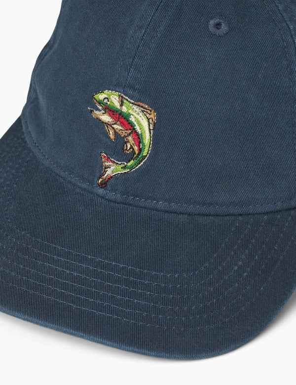 FISH WASHED CAP - NAVY