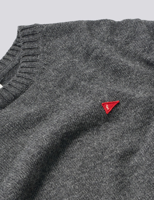 FLAG LAMBSWOOL KNIT - GREY MELANGE