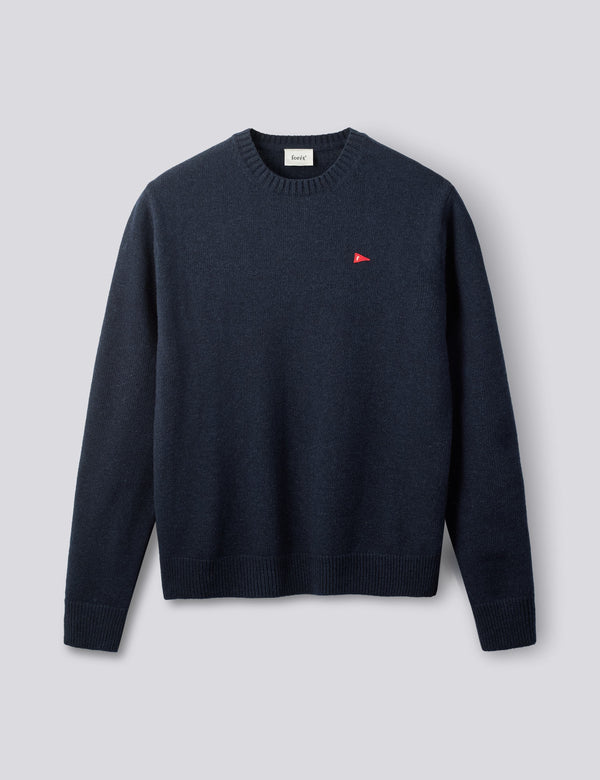FLAG LAMBSWOOL KNIT - NAVY