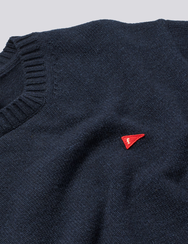 FLAG LAMBSWOOL KNIT - NAVY