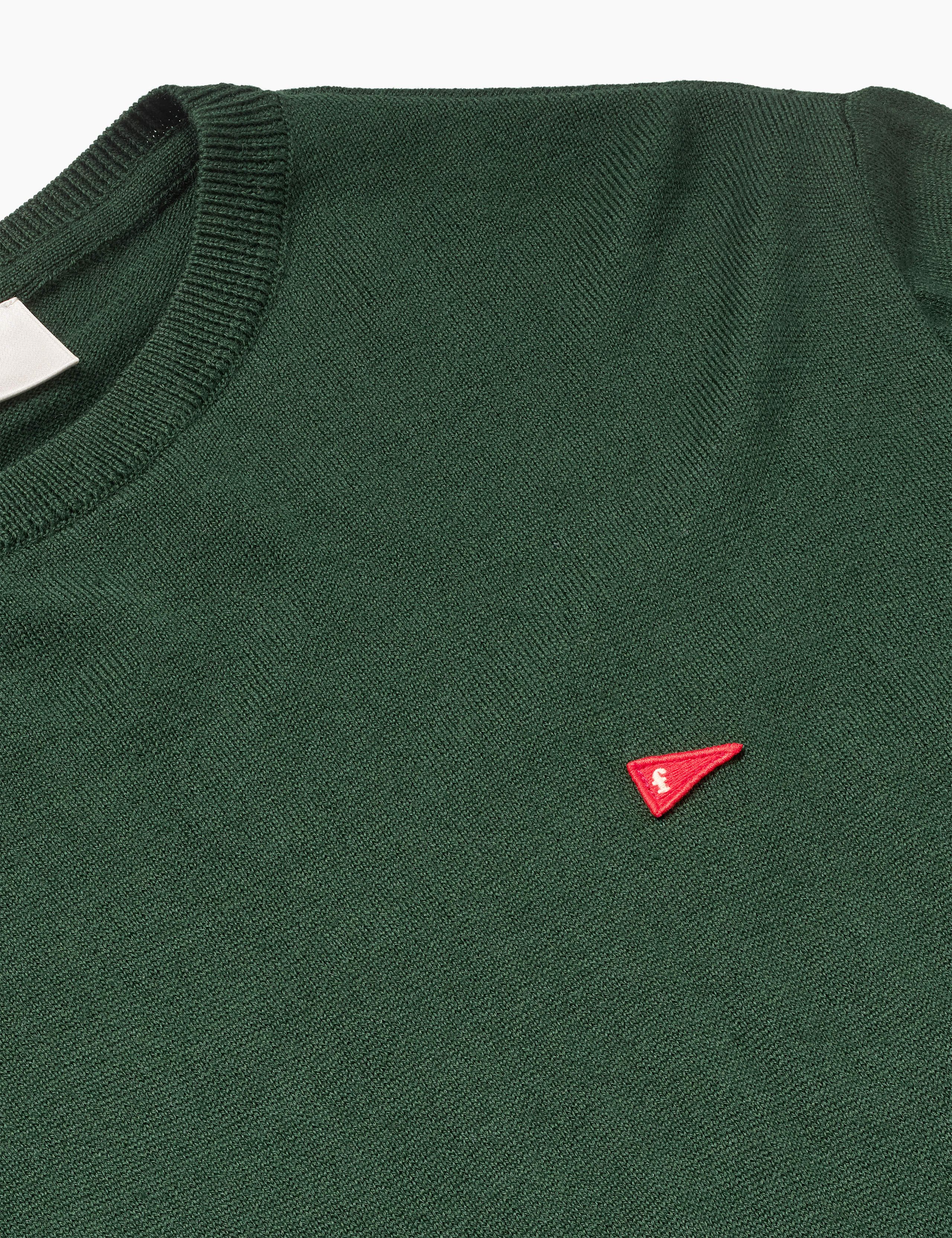 FLAG MERINO KNIT - DARK GREEN