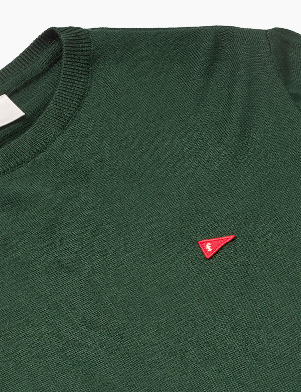 FLAG MERINO KNIT - DARK GREEN