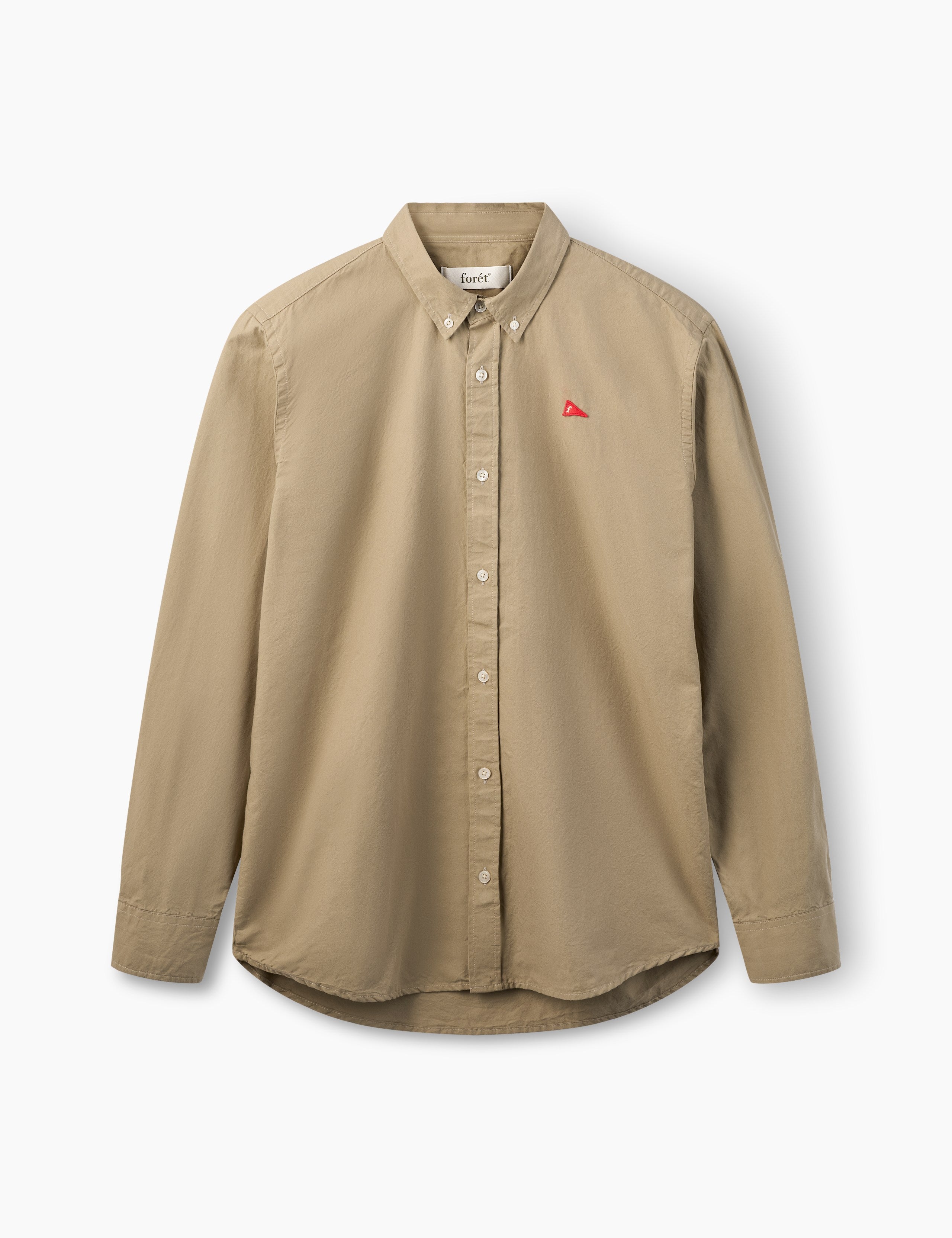 FLAG REGULAR FIT OXFORD SHIRT - KHAKI
