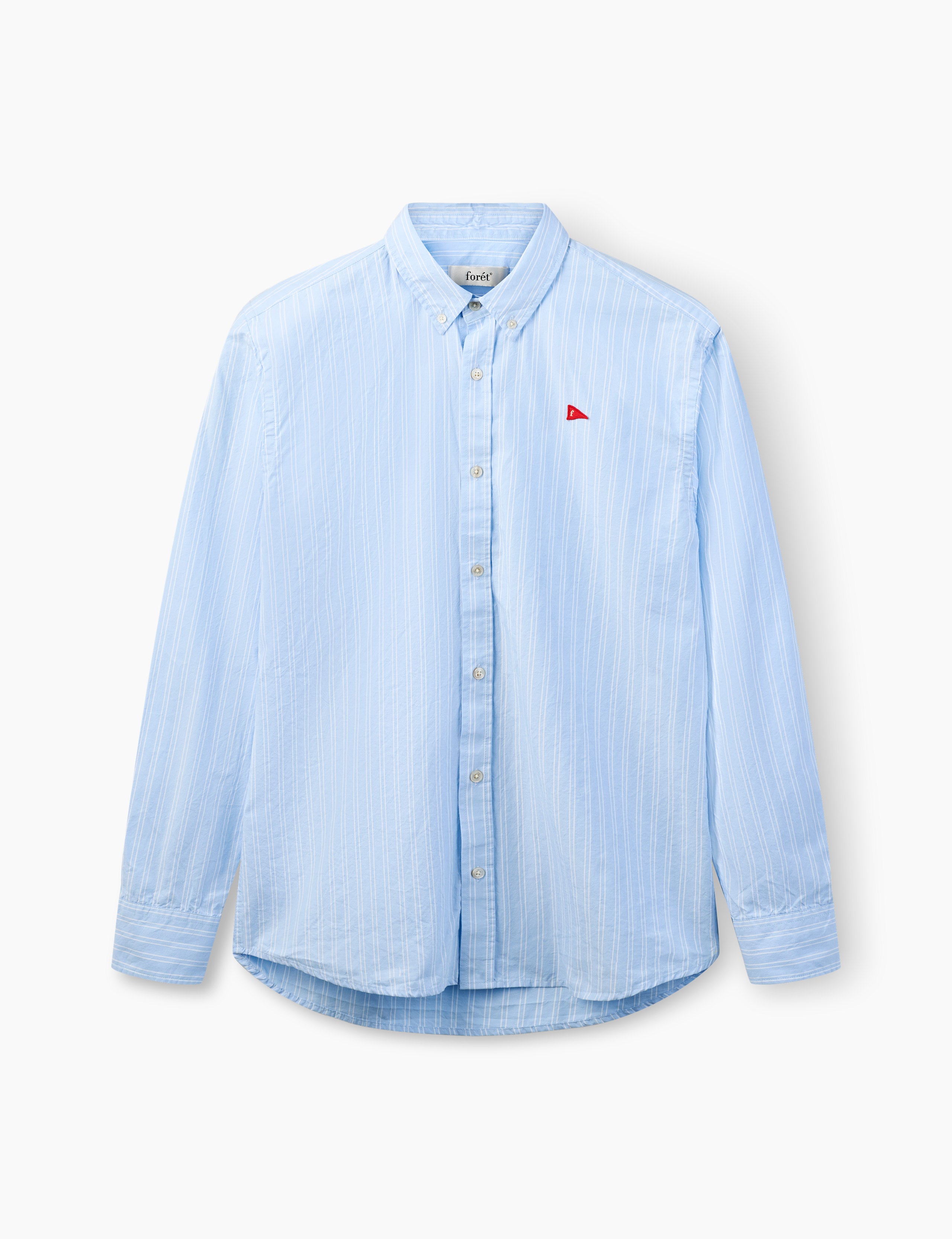 FLAG REGULAR FIT OXFORD SHIRT - LIGHT BLUE STRIPE