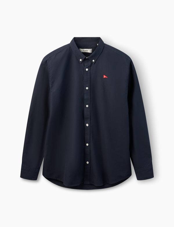 FLAG REGULAR FIT OXFORD SHIRT - NAVY