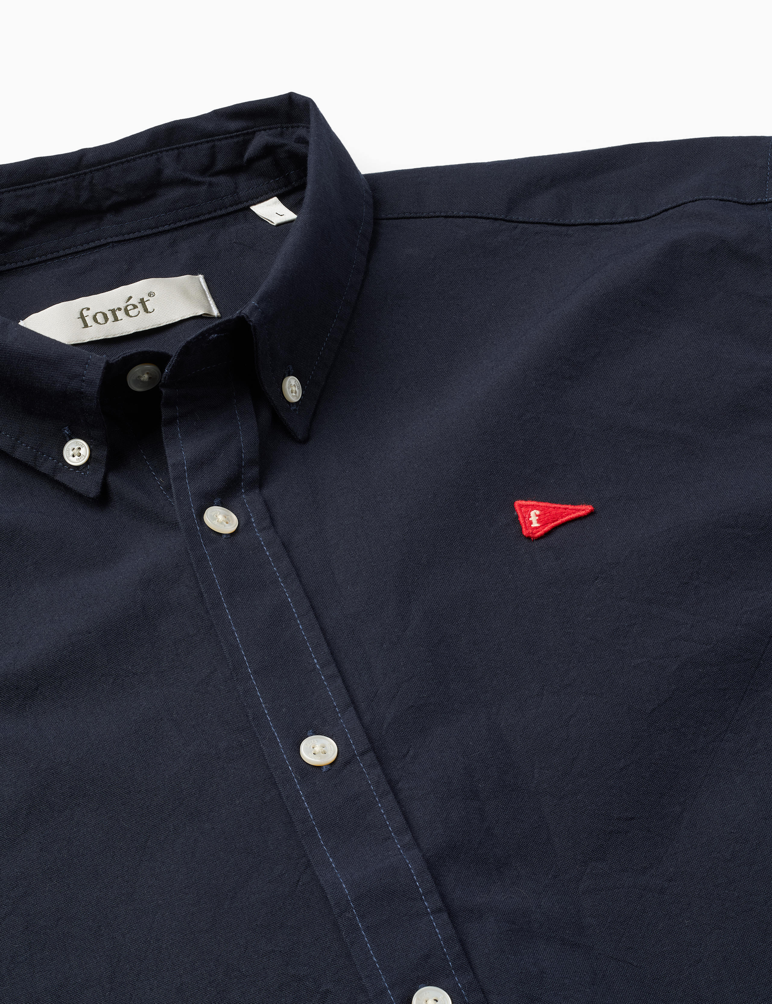 FLAG REGULAR FIT OXFORD SHIRT - NAVY