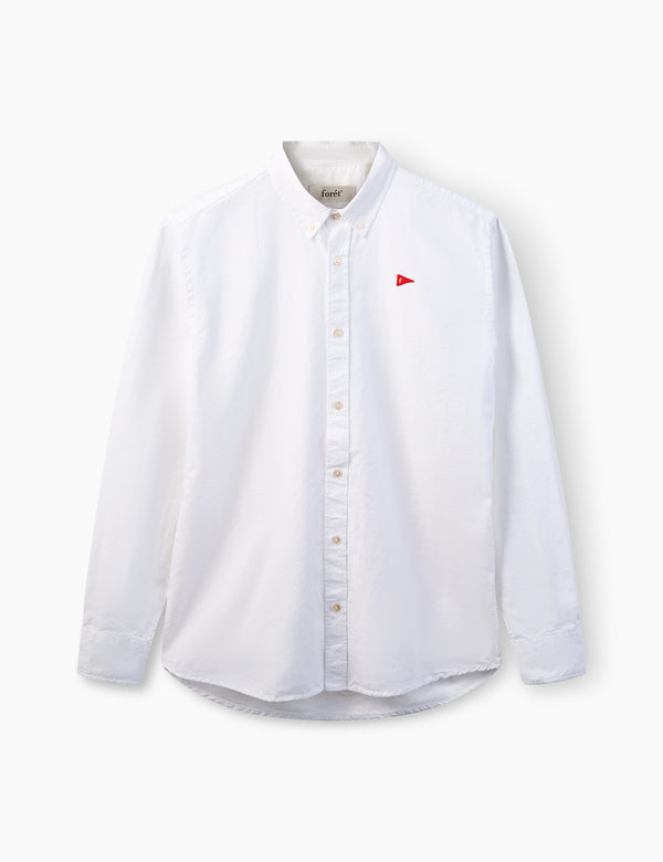 FLAG REGULAR FIT OXFORD SHIRT - WHITE