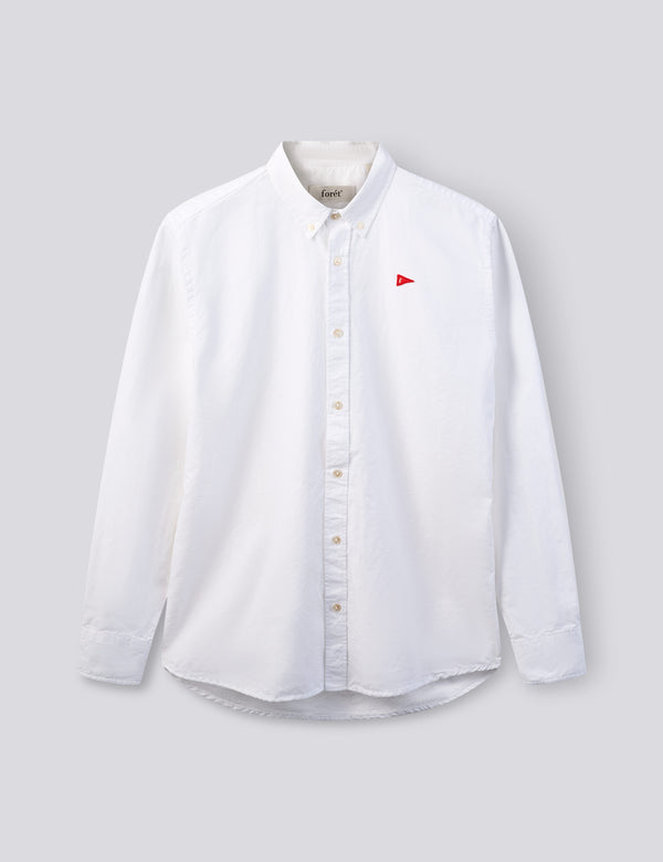 FLAG REGULAR FIT OXFORD SHIRT - WHITE