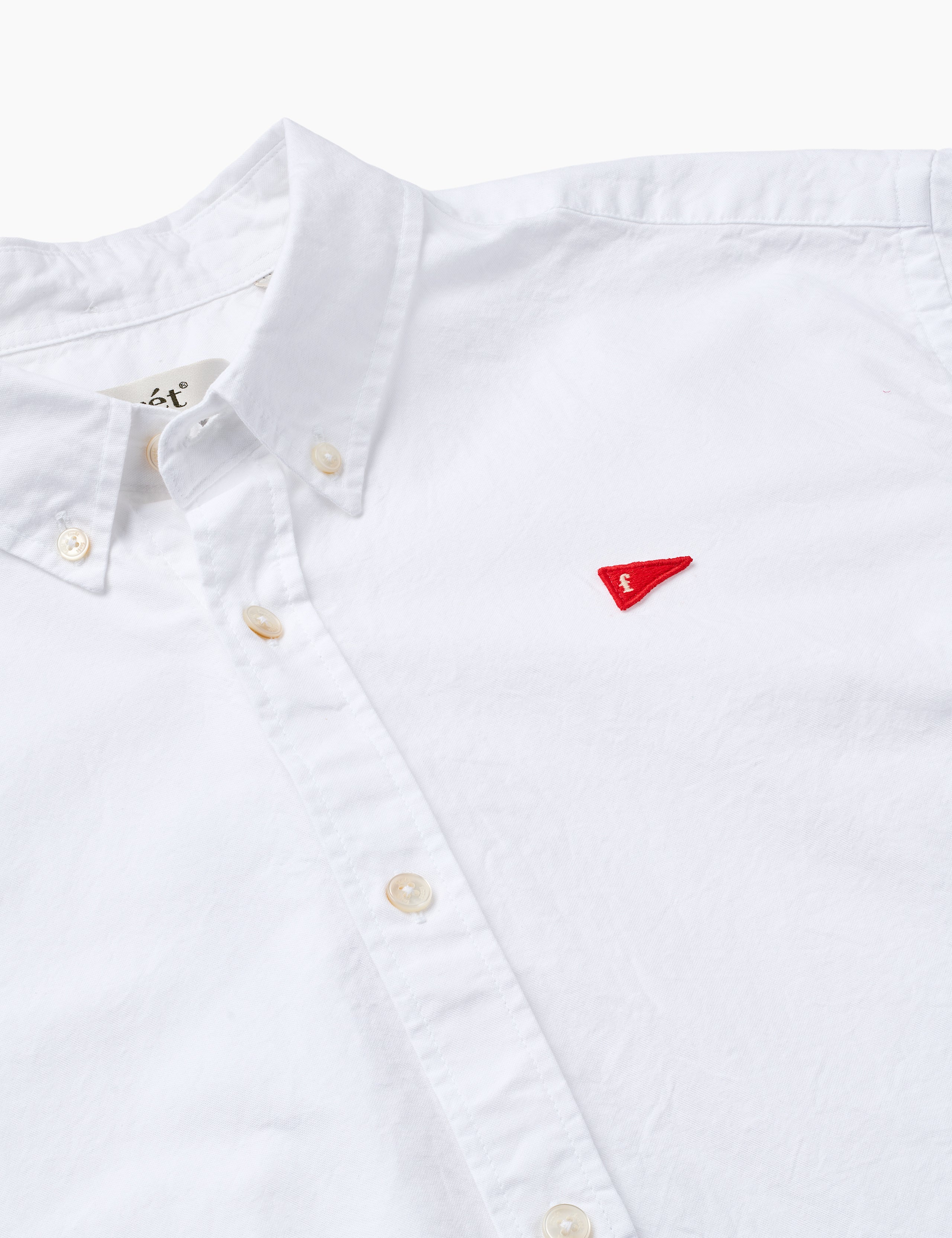 FLAG REGULAR FIT OXFORD SHIRT - WHITE