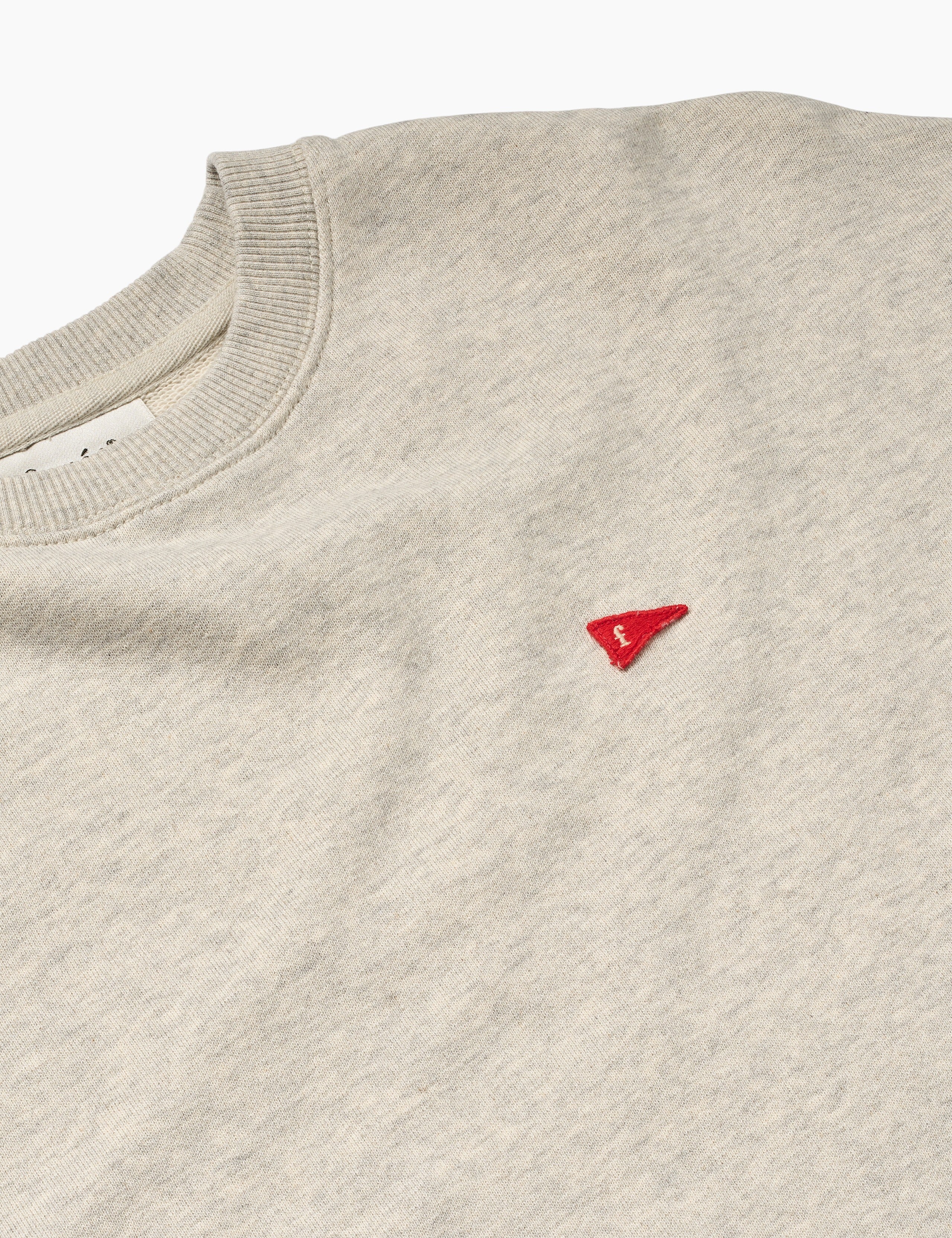 FLAG SWEATSHIRT - SNOW MELANGE