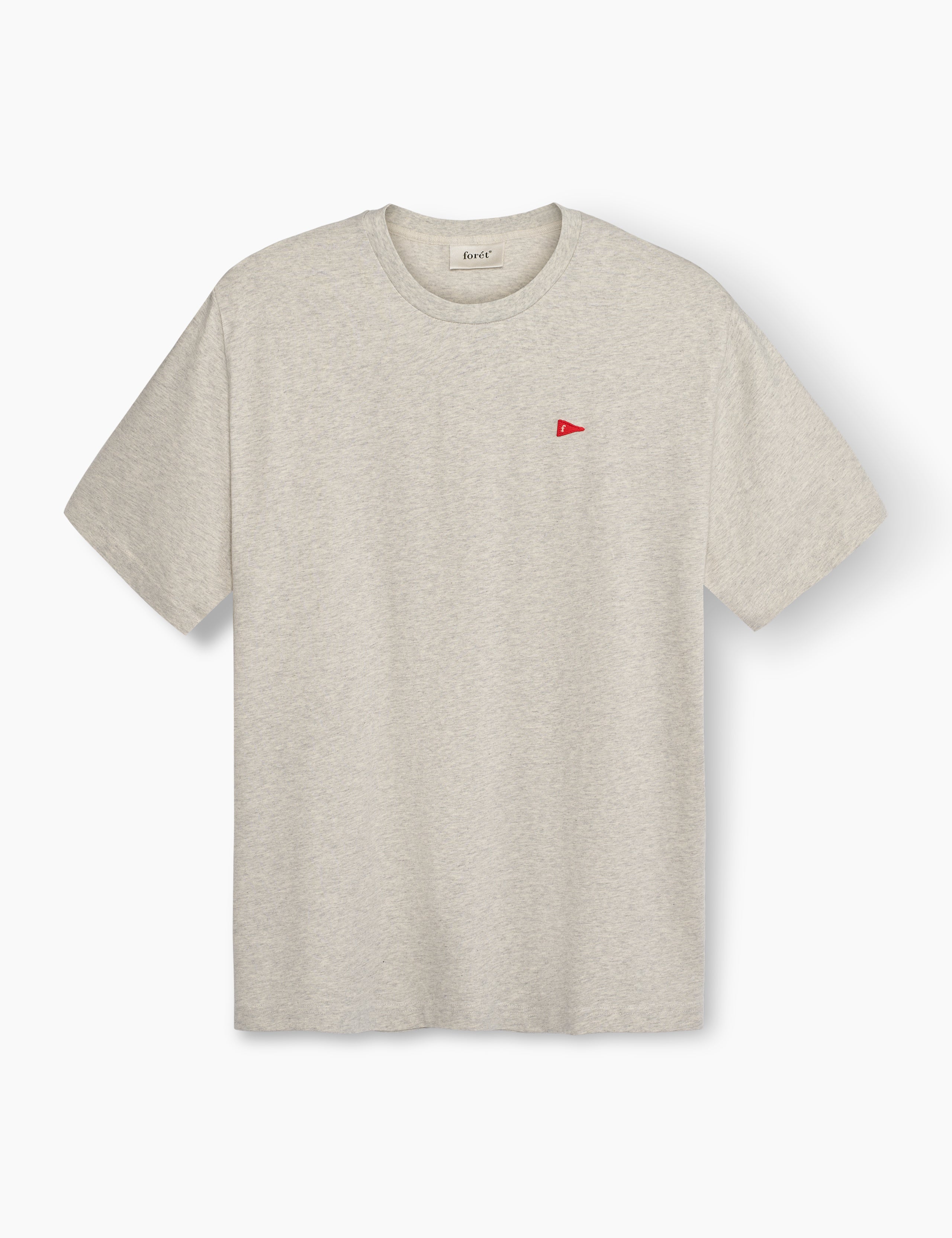 FLAG T-SHIRT - SNOW MELANGE