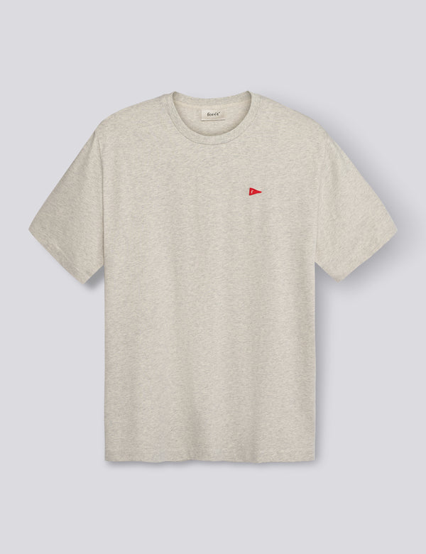FLAG T-SHIRT - SNOW MELANGE