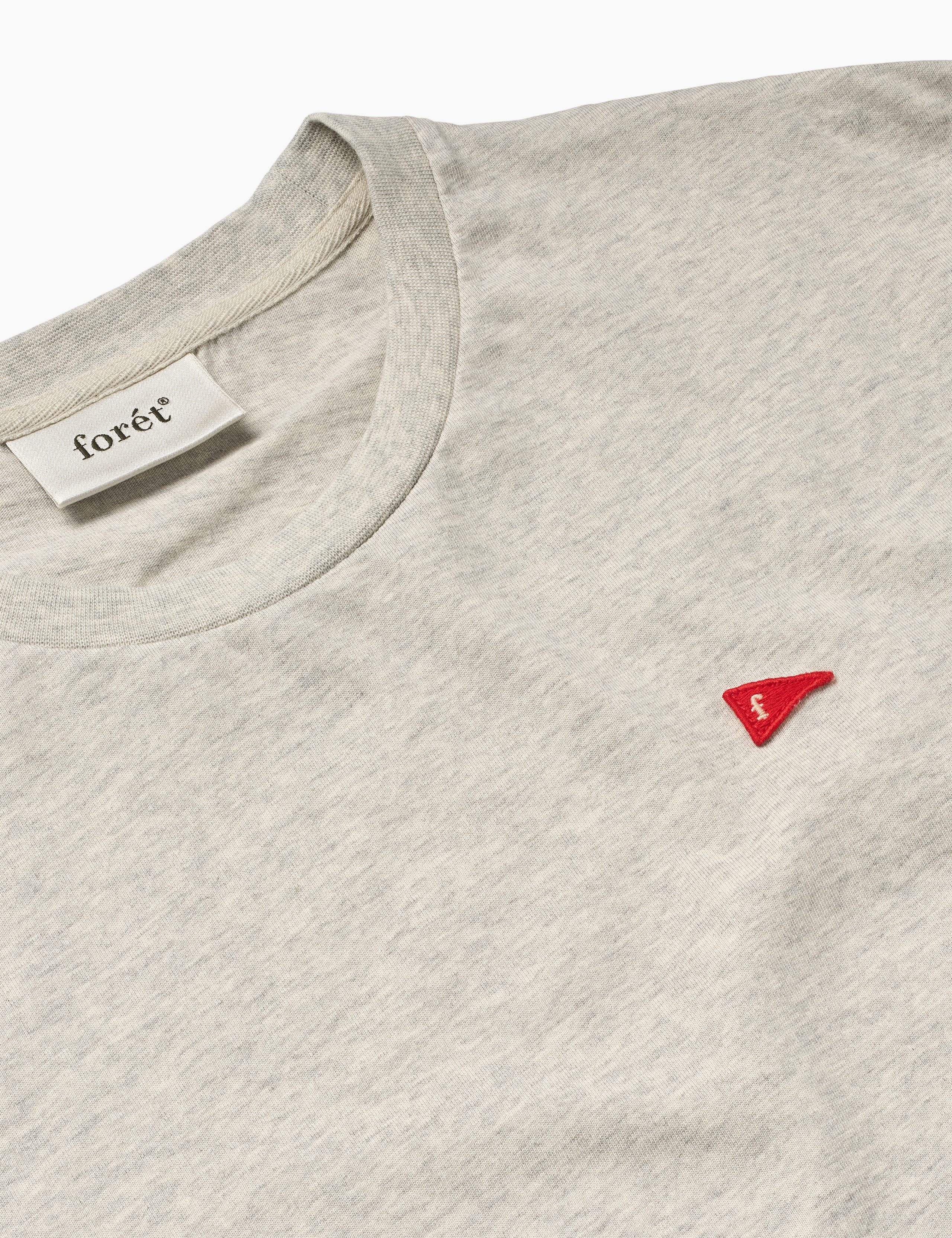 FLAG T-SHIRT - SNOW MELANGE