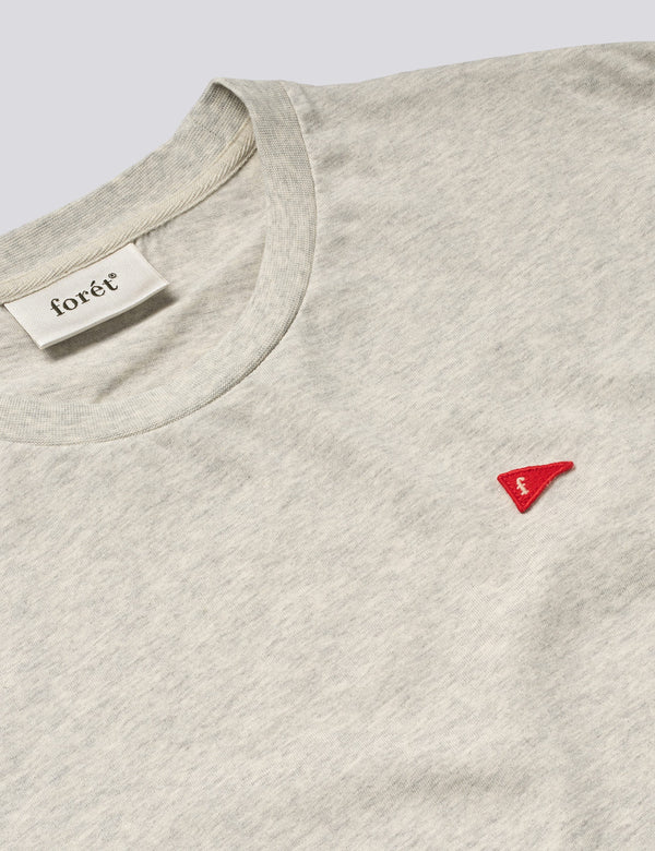 FLAG T-SHIRT - SNOW MELANGE