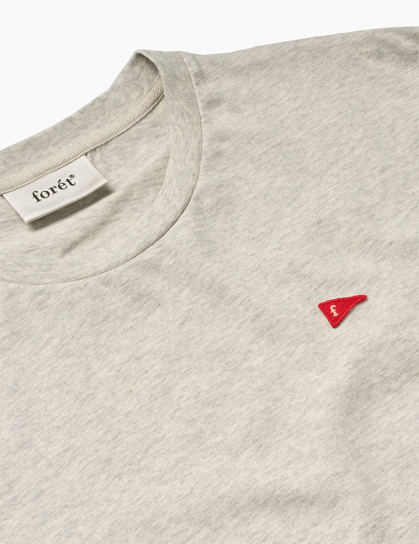 FLAG T-SHIRT - SNOW MELANGE