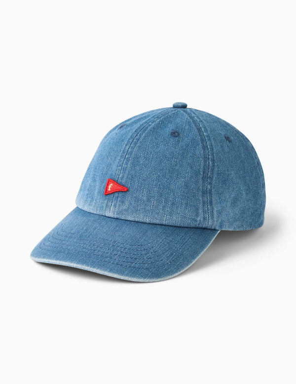 FLAG WASHED CAP - DENIM