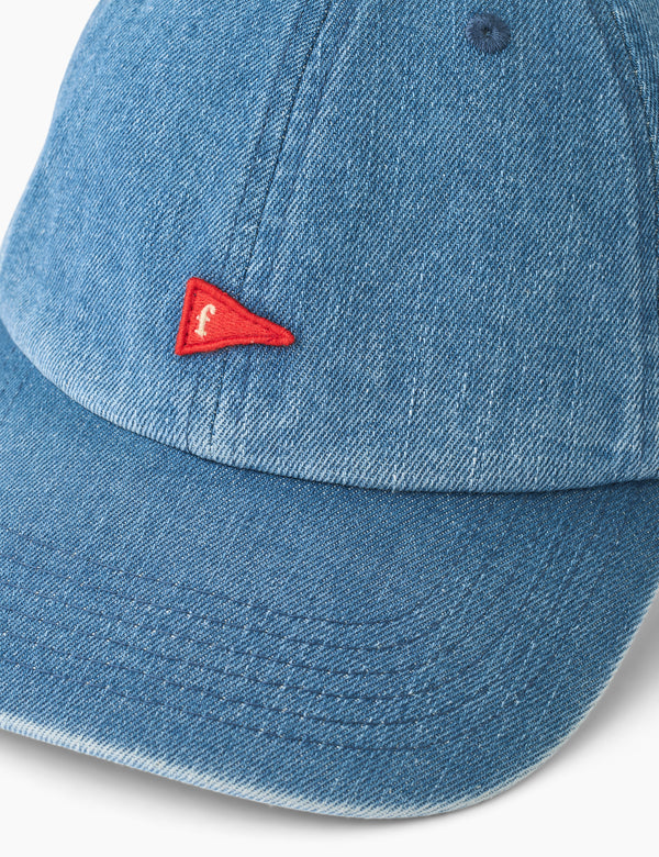 FLAG WASHED CAP - DENIM