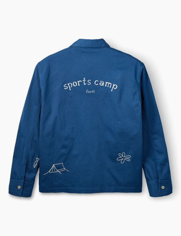 FORAGER EMBROIDERED OVERSHIRT - HERITAGE BLUE