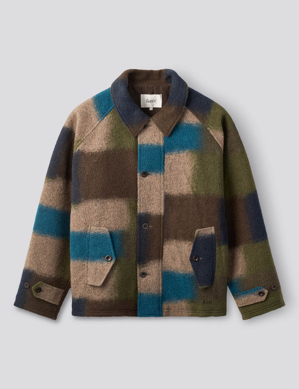 FRAGMENT WOOL JACKET - BLUE CHECK