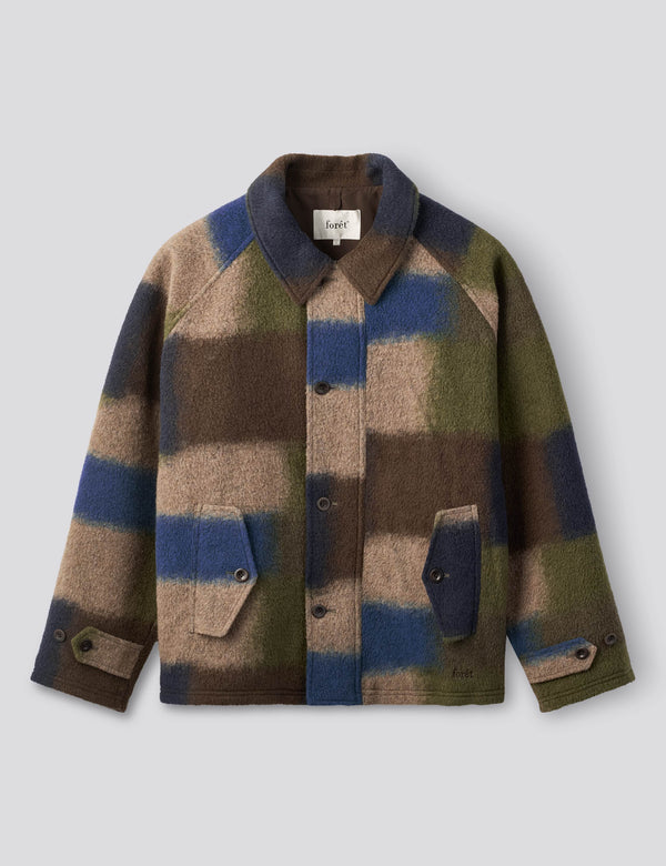 FRAGMENT WOOL JACKET - BLUE CHECK