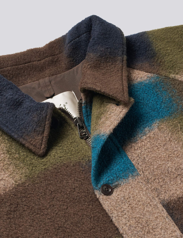 FRAGMENT WOOL JACKET - BLUE CHECK