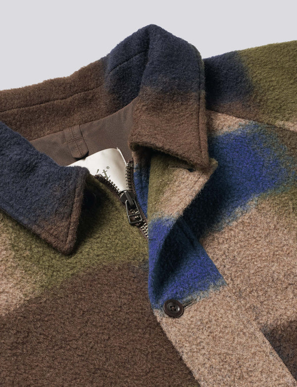 FRAGMENT WOOL JACKET - BLUE CHECK