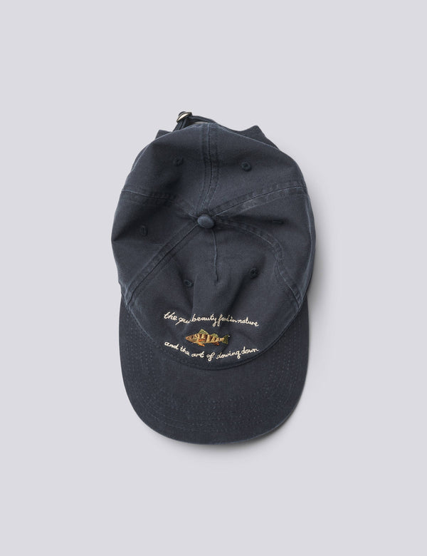 FISH WASHED CAP - NAVY