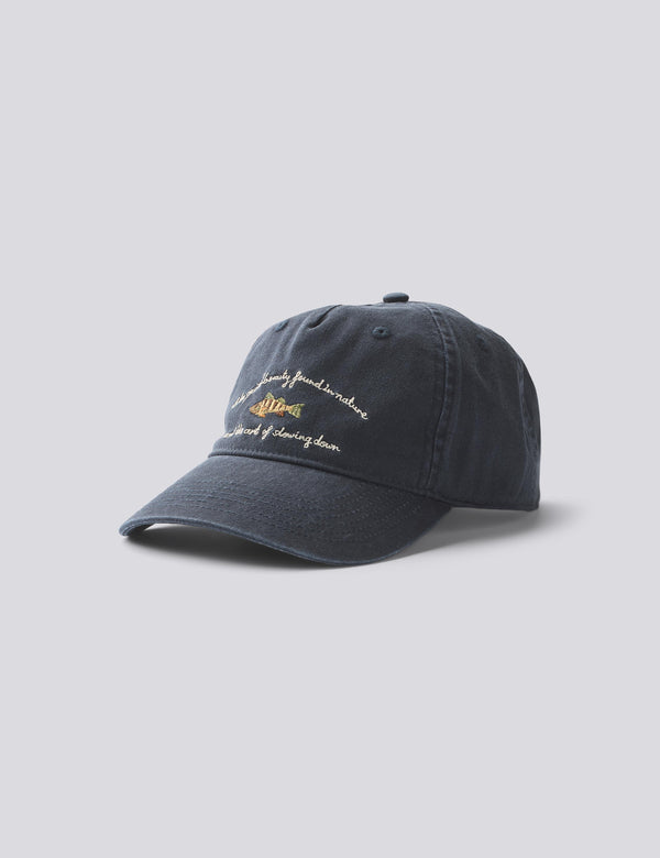 FISH WASHED CAP - NAVY