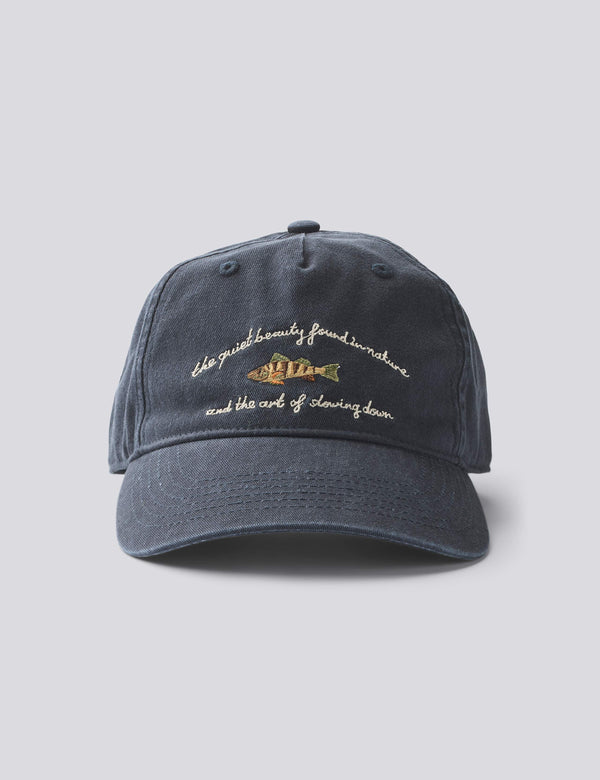 FISH WASHED CAP - NAVY