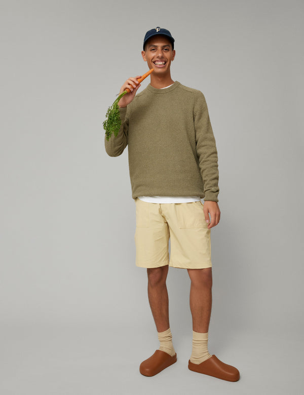 BLOOM BOUCLE KNIT - DUSTY OLIVE