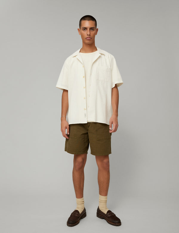 HUSH SEERSUCKER SS SHIRT - CLOUD