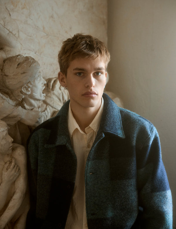 CAVE WOOL JACKET - BLUE MIX