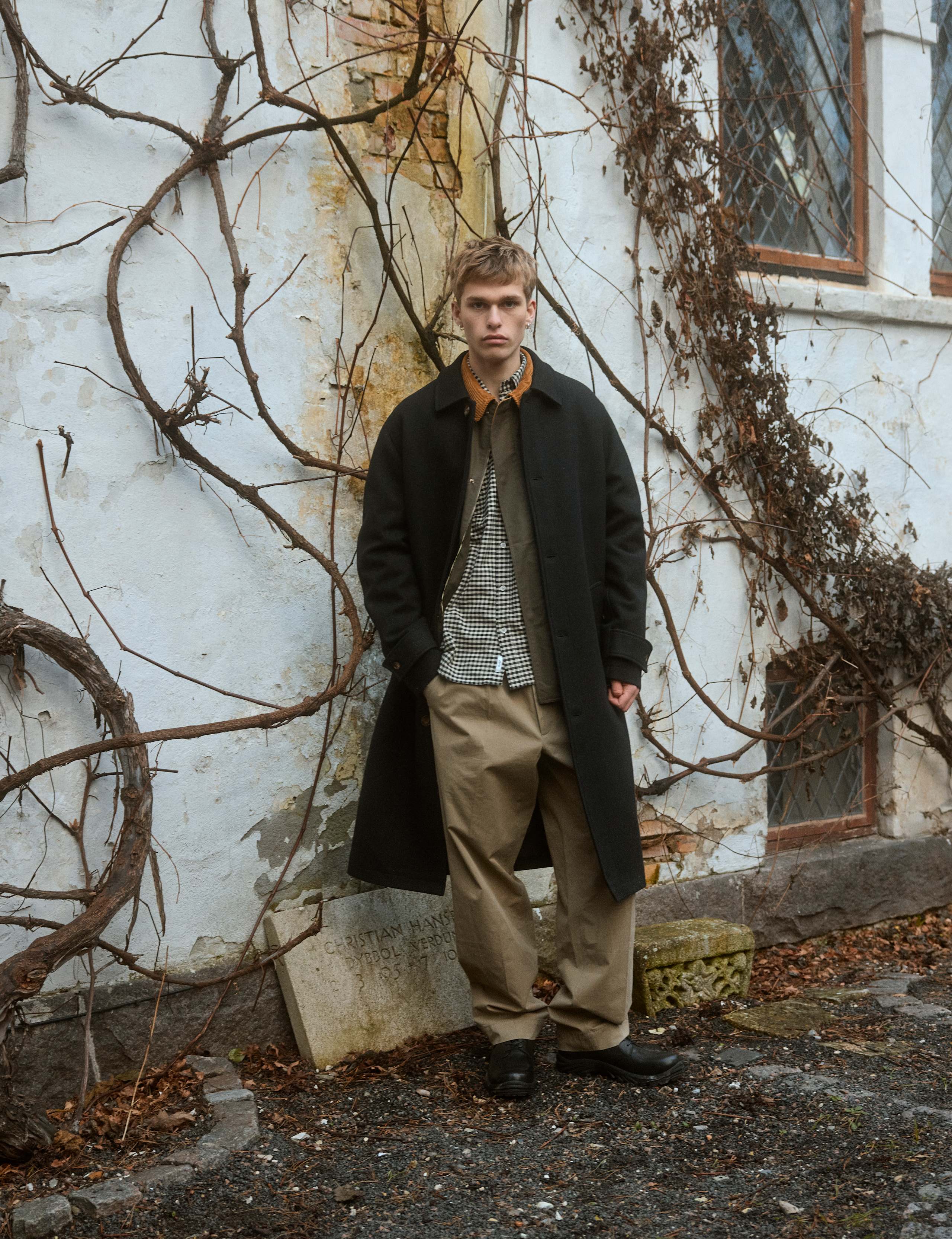 PINE WOOL COAT - BLACK