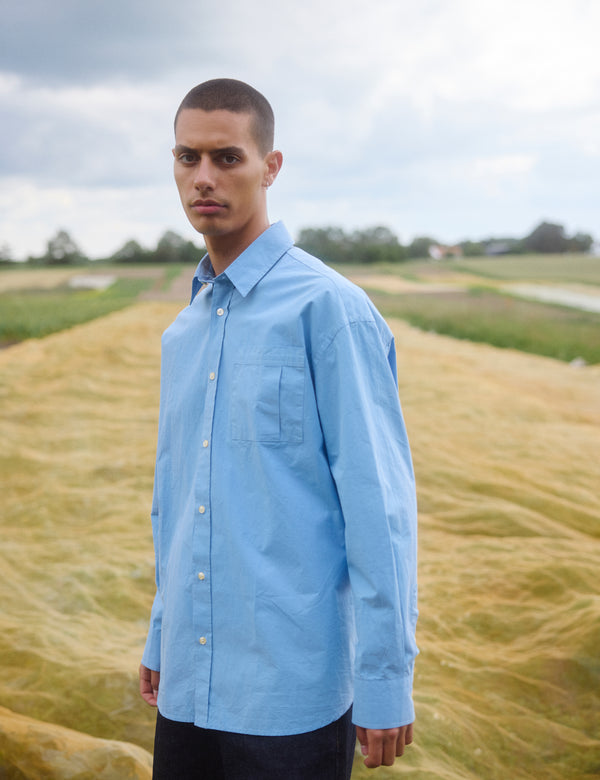 ROSE POPLIN SHIRT - LIGHT BLUE