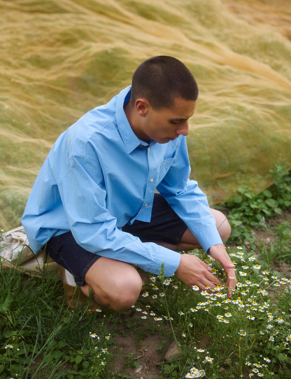 ROSE POPLIN SHIRT - LIGHT BLUE