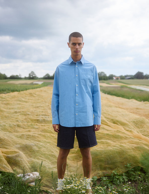 ROSE POPLIN SHIRT - LIGHT BLUE
