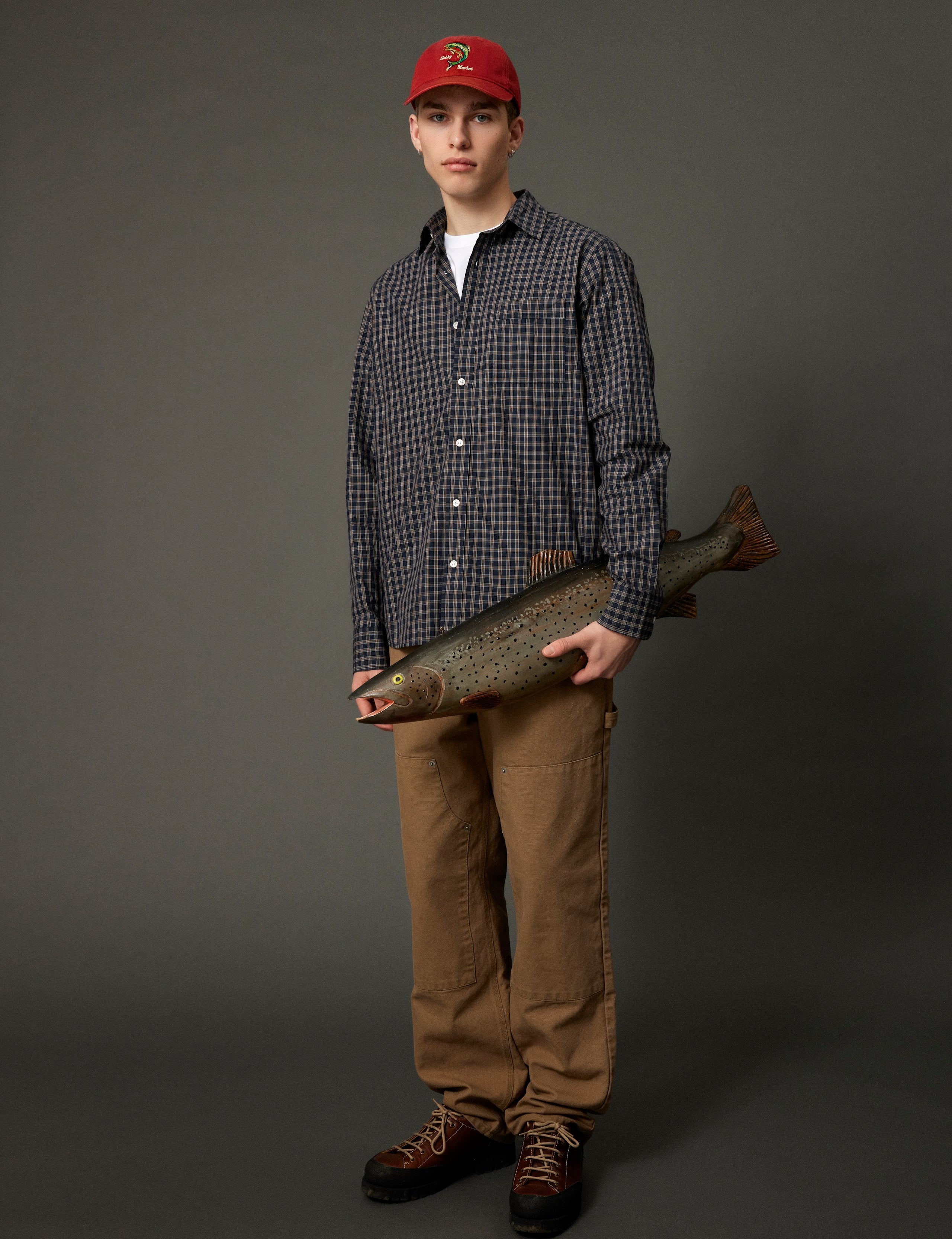 CATCH WASHED CAP - RED